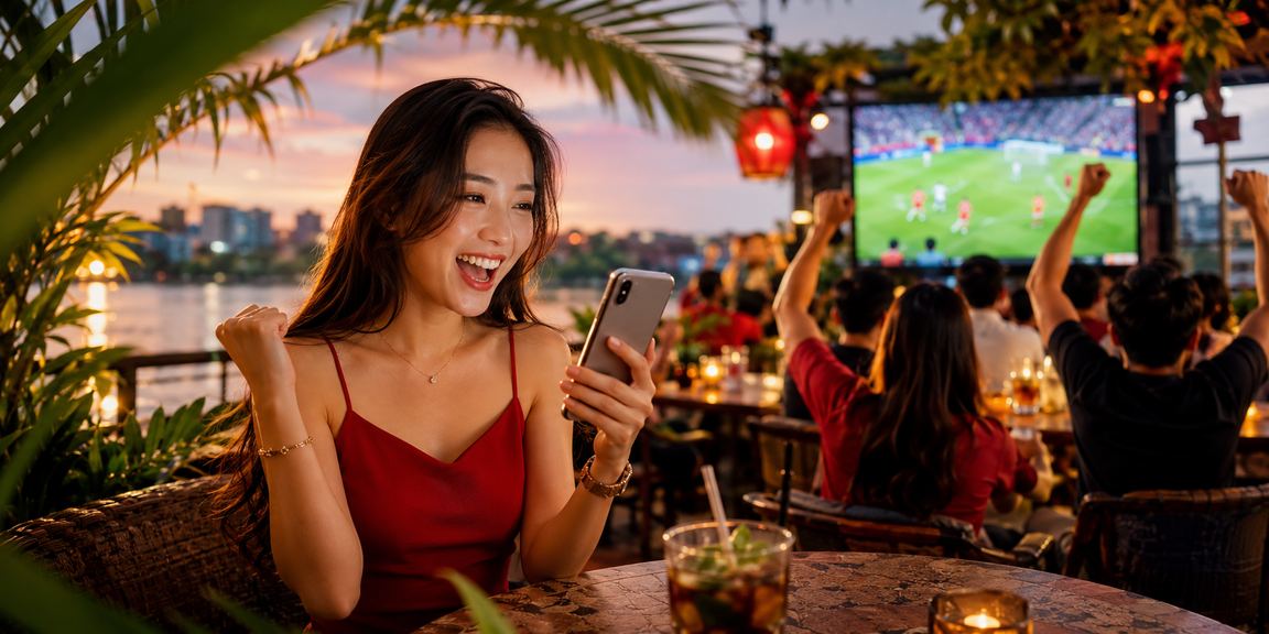 Người dùng Hà Nội mở ứng dụng casino sc887 bên tách cà phê sáng