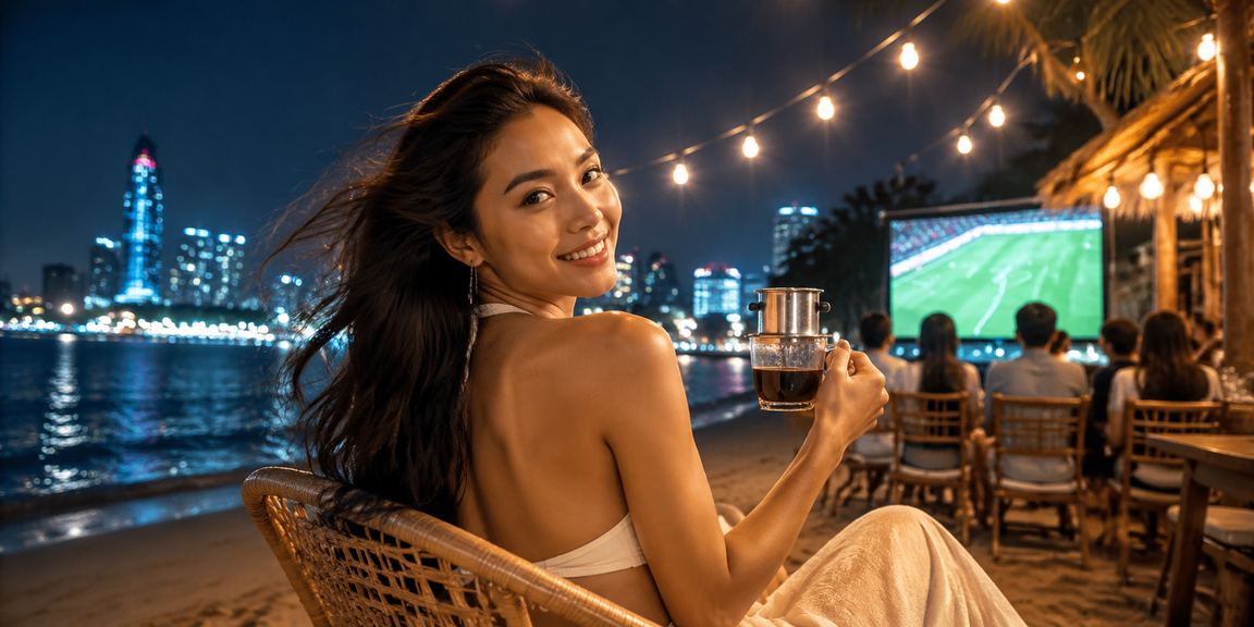 Người chơi tại Sài Gòn thưởng thức cà phê và đặt cược trên điện thoại